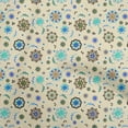thumbnail image 1 of oneOone Rayon Pale Yellow Fabric Asian Suzani Craft Projects Decor Fabric Printed By The Yard 56 Inch Wide, 1 of 5