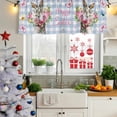 thumbnail image 5 of 2 Pack Valances for Window, Easter Bunny Short Curtains for Kitchen Bedroom Living Room, Cute Rabbits Spring Daisy Flowers Blue Plaid Rod Pocket Small Window Treatment Valance Drapes 42 x 12 Inch, 5 of 8