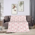 thumbnail image 7 of Cute Pink Bunny Floral Blanket, Soft Lightweight Fluffy Bunny Flannel Throw Blanket for Couch Sofa Bed Decor, Rabbit Gifts 40"X50" Blanket, 7 of 7