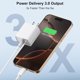 thumbnail image 2 of Cargador rápido UGVV USB C de 20 W con cable de 3 m para iPhone, 2 of 7