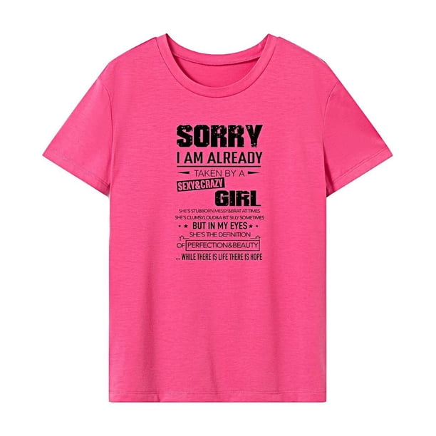 Camiseta de mujer Ropa deportiva de verano Camiseta de cuello redondo suave para uso diario Viaje a pie XL
