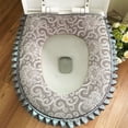 thumbnail image 3 of Funda de asiento de inodoro Rawiri Warm, asiento de inodoro de baño lavable con cremallera, 3 of 5