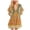Yellow, variant on EliteGoogv Womens Boho Dresses Deep V Neck Short Sleeve Mini Dresses For Women Loose Fit Ruffle Hem Summer Dresses Vacation Beach Vacation Dresses
