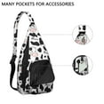 thumbnail image 2 of Vintage Highland Cow Print Sling Backpack – Cute Farmhouse Floral Cow Crossbody Bag for Women & Men, Lightweight Hiking Daypack, 2 of 4