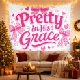 thumbnail image 3 of Pretty His Grace with Layered Prominent Words Flowing, Mystical Fantasy for Space Lovers, Galaxy Room Decor, Valentine'S Day Gift, Tapestry Wall Hanging for Bedroom and Dorm, 3 of 7