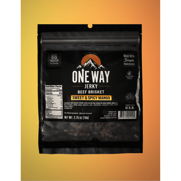 2.50 oz Sweet & Spicy Mango Brisket Beef Jerky