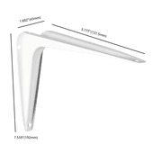 Hyper Tough Shelf Bracket, White, 6 in x 8 in, Actual Use 5.2 in x 7.6 in