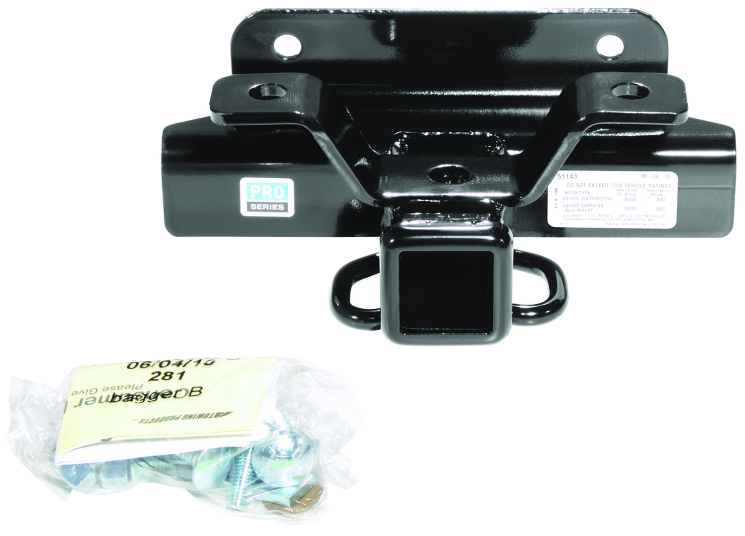 Reese 51143 Class 3 Trailer Hitch, 2 Inch Receiver, Black, Compatible with 2003-2009 Dodge Ram 3500, 2003-2009 Dodge Ram 2500, 2003-2008 Dodge Ram 1500