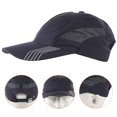 thumbnail image 4 of 1 gorro de malla ajustable con visera para exteriores, de secado rápido, para hombre y mujer (azul oscuro), 4 of 6