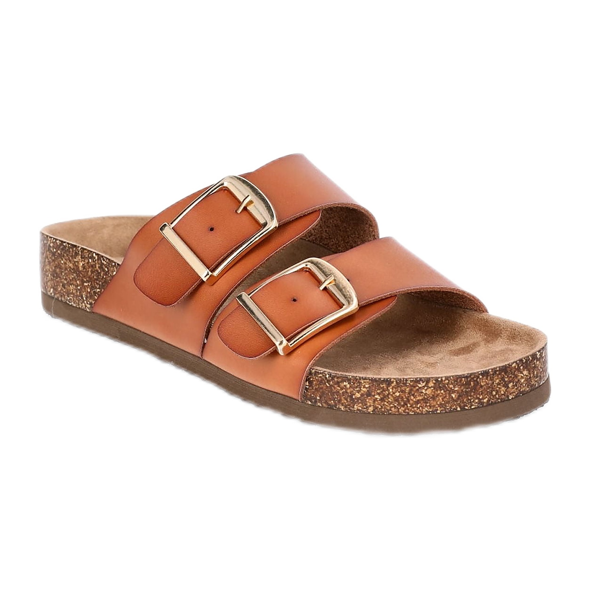 Time and Tru Women's Footbed Slide Sandals