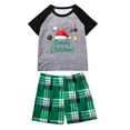 thumbnail image 2 of Mifsaly Matching Family Christmas Pajamas Set Loose Pjs 2 Piece 2025 Xmas Funny Print Short Sleeve Pullover Sleepwear Classic Crewneck Nightwear & Plaid Sleep Pant Festival Holiday Fashion Homewear, 2 of 6