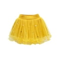 thumbnail image 2 of Fesfesfes Toddler Girls Puffy Skirt Cute Party Dance Costume Splice Solid Color Tutu Skirts Crimping Pearl Sequins Tulle Skirt, 2 of 3