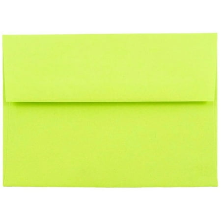UPC: 0610074238379 | JAM Paper & Envelope A6 Envelopes  4 3/4 x 6 1/2  Lime Green  1000/Carton
