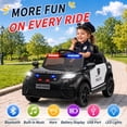 thumbnail image 3 of UBesGoo Licensed Land Rover 12V Ride On Police Car, Powered Ride on with Siren Remote Control & Bluetooth, Ages 2-5, Black, 3 of 11