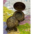 thumbnail image 3 of Antique Brass Compass Push Button Compass –Thank You Being dad Engraved Compass Mother to Son Gifts - Graduation Day Gifts for Son Brown Antique 2 Inch, 3 of 5