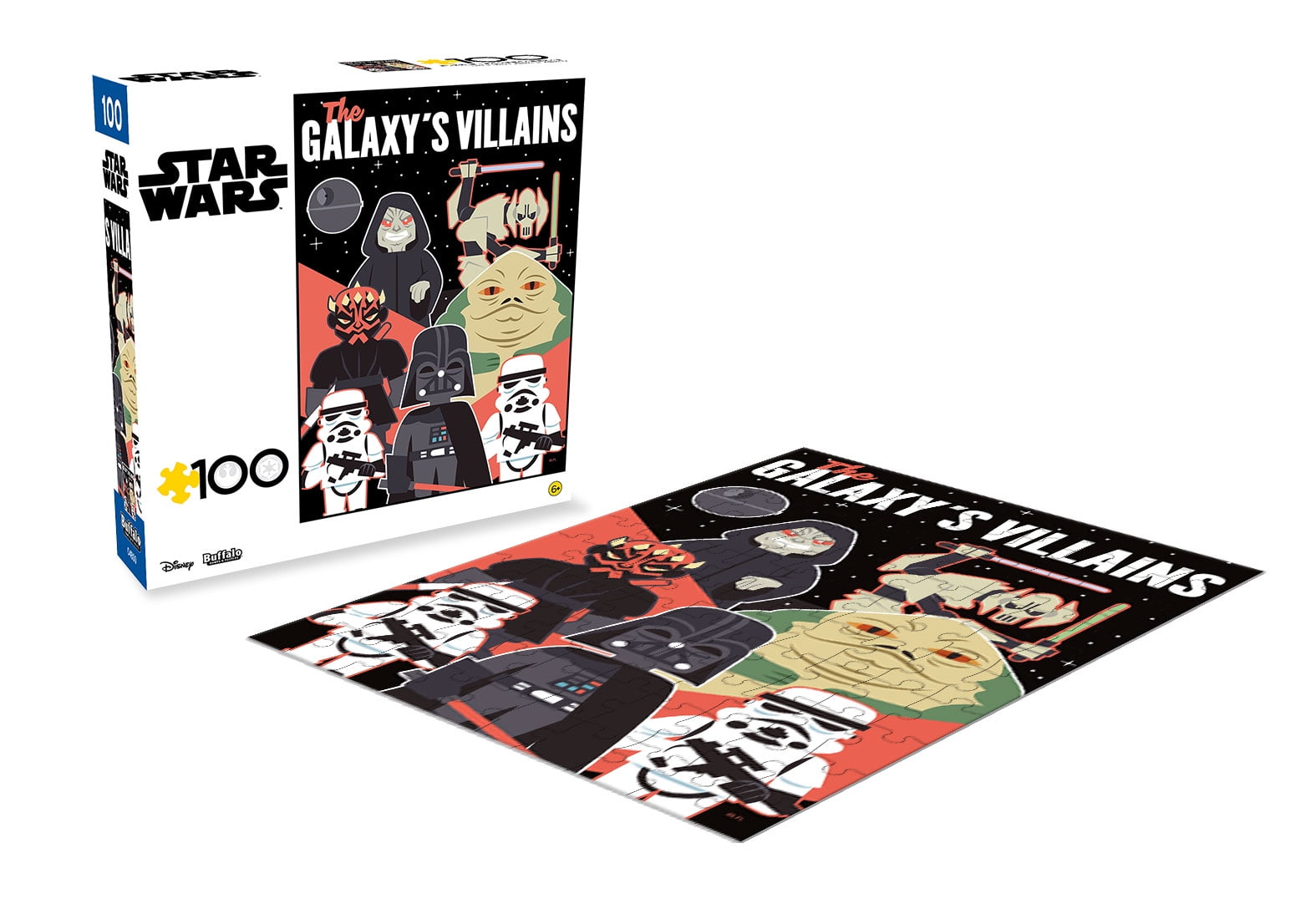 Buffalo Games Star Wars - The Galaxy's Villians 100-Piece Interlocking Jigsaw Puzzle for Children Ages 6 and Up