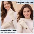 thumbnail image 5 of KOITHOT 2 Pairs Winter Gloves for Women Thick Lined Touch Screen Knit Warm Gloves for Cold Weather, 5 of 7