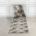 thumbnail image 1 of Well Woven Custom Size Runner - Choose Your Length - Lellit Grey & Golden Rust Abstract Geometric Squares 31 Inches Wide x 95 Feet Long Runner (31" x 95' Runner) Rug, 1 of 6
