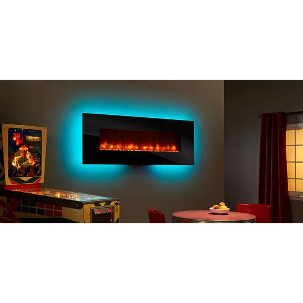 Simplifire 70 Inch Linear Wall Mount Electric Fireplace Black Com Simplifire 70 Inch Linear Wall Mount, 70 Inch Wall Mount Electric Fireplace