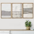 thumbnail image 2 of IDEA4WALL Framed Canvas Print Wall Art Set of 3 Grunge Black Tan Line Art Landscape Abstract Shapes Cozy Neutral Modern Art Decorative Contemporary Minimal for Rooms - 24"x36"x3 Natural, 2 of 5