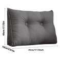 thumbnail image 3 of Triangle Pillow Cozival Triangular Headrest & Backrest for Double Beds, Ergonomic Long Pillow - Detachable & Washable Cover, Memory Foam Filling, for Dormitory, Sofa, Bunk Beds, Headrest Pillow, 3 of 9