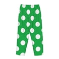 thumbnail image 5 of Daiia Green And White Polka Dot Women's Sleep Pant with Pockets and Drawstring,Pajama Pants-X-Large, 5 of 9
