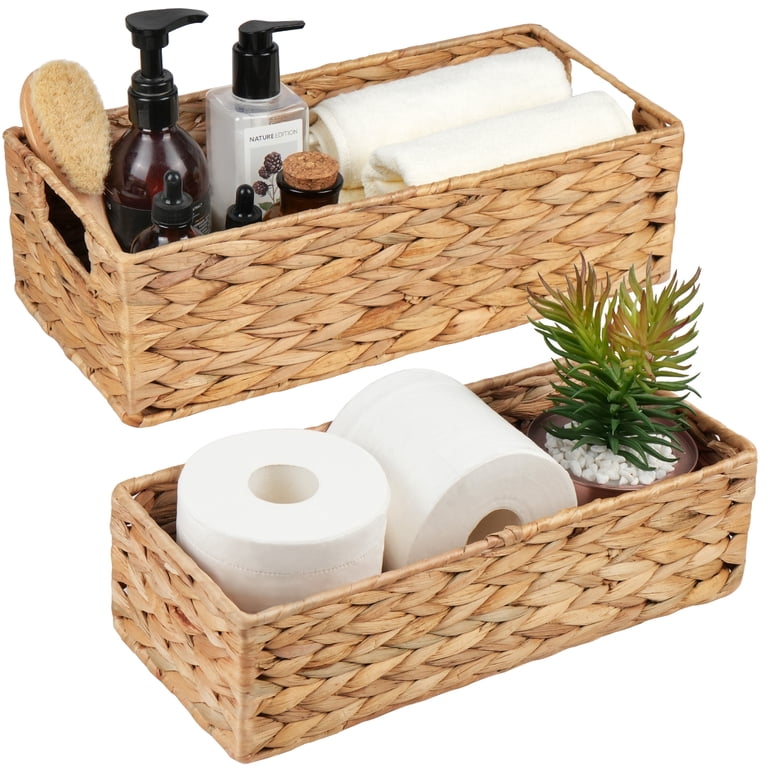 Water Hyacinth Storage Baskets, 2-Pack, Yellow photo 1
