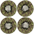 thumbnail image 2 of Shower Caps,Green Bigfoot and Tree Pattern Waterproof Shower Cap for Women 4 Pieces,Double Reusable Hair Cover for Shower PEVA Elastic Stretch Hem, 2 of 7
