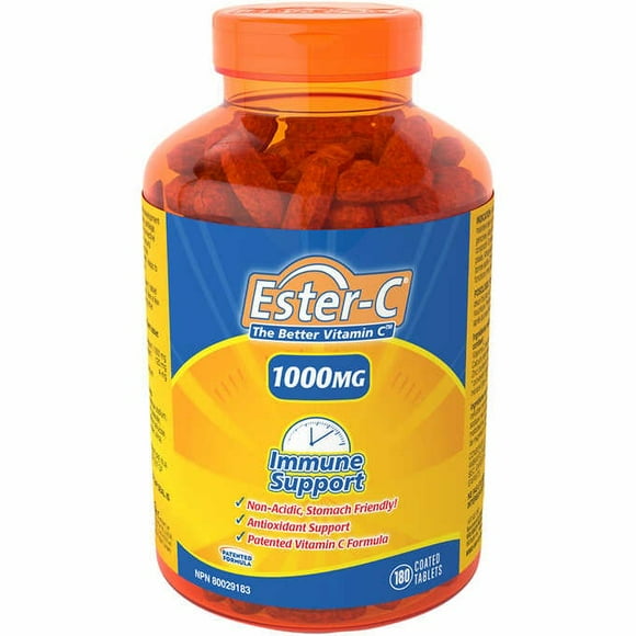 Ester-C 1000 mg Comprimés Enrobés, 180 Comprimés