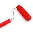 thumbnail image 2 of Xingzhi 7-Inch Assorted Embossed Pattern Painting Roller with Plastic Handle 6 Red Type 2, 2 of 2