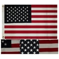 thumbnail image 2 of 2x3 Embroidered USA American Sewn 100% Cotton flag 2'x3' ft 2 Clips / USA Pin, 2 of 4