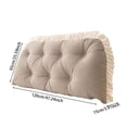 thumbnail image 4 of Tufted Waffle Weave Backrest Pillow, Extra Large Sofa Cushion with Ruffled Edge and Diamond Stitching, for Bed Headboard and Reading Support,59.1"(Grey), 4 of 8