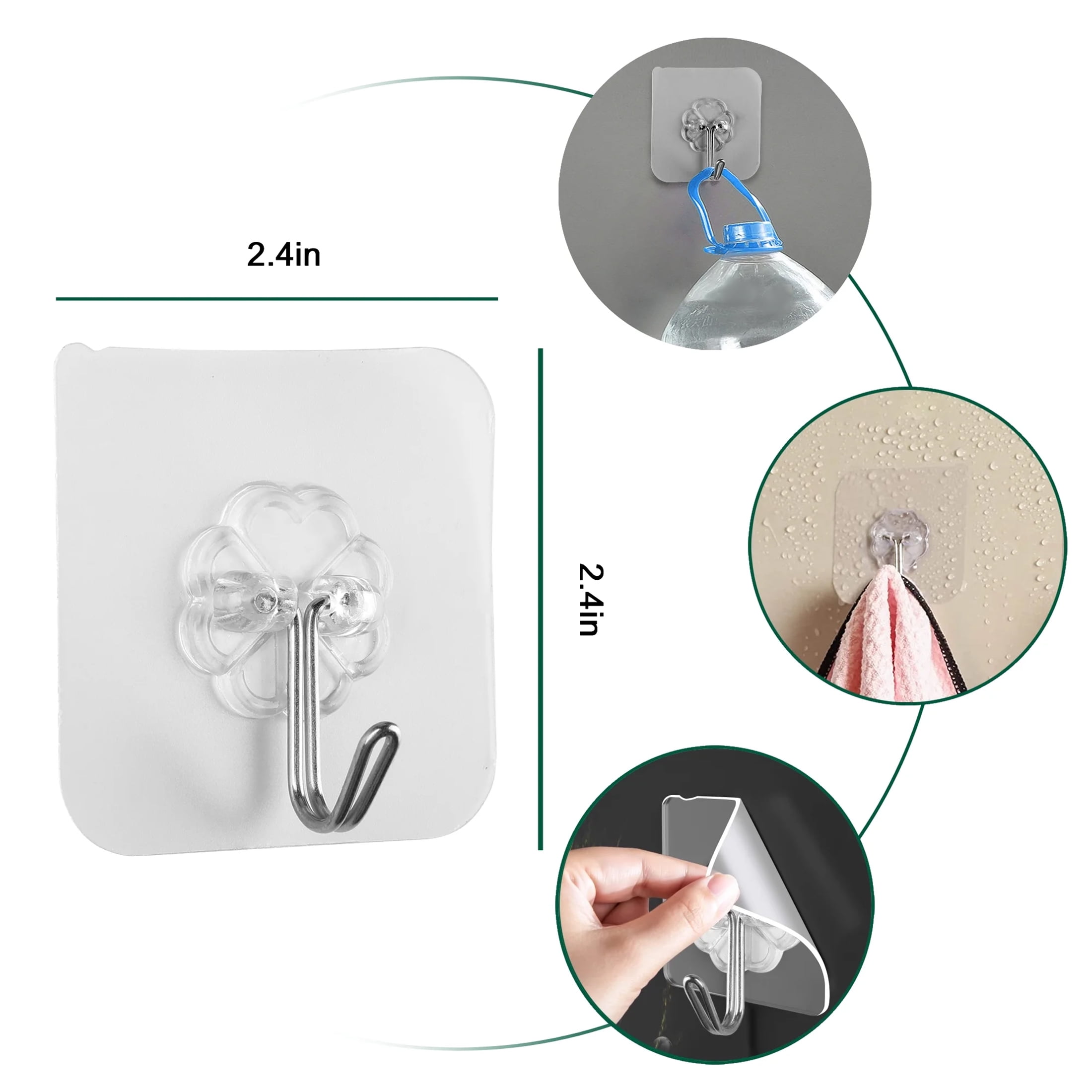 10PCS Self Adhesive Hooks Heavy Duty Wall Hooks 20kg Kenya