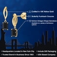thumbnail image 2 of Gem Stone King 10K Yellow Gold Black Onyx Stud Dangle Earrings for Women | 1.12 Cttw | Gemstone December Birthstone | Emerald Cut 6X4MM, 2 of 6