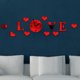 thumbnail image 4 of 3D LOVE espejo pegatina reloj acrílico DIY reloj de pared amor calcomanías decoración del hogar espejo de cristal papel tapiz AweSitey JJ11035-04, 4 of 4
