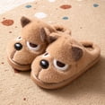 thumbnail image 2 of SuTry Women's Plush Dog Slippers Closed Toe Cute Animal Face Soft Faux Fur Warm Winter Cozy Indoor House Shoes Non Slip Comfortable(36), 2 of 8