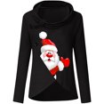 thumbnail image 3 of Blouse à Manches Longues Col Roulé Bouton Imprimé de Noël pour Femmes, 3 of 3