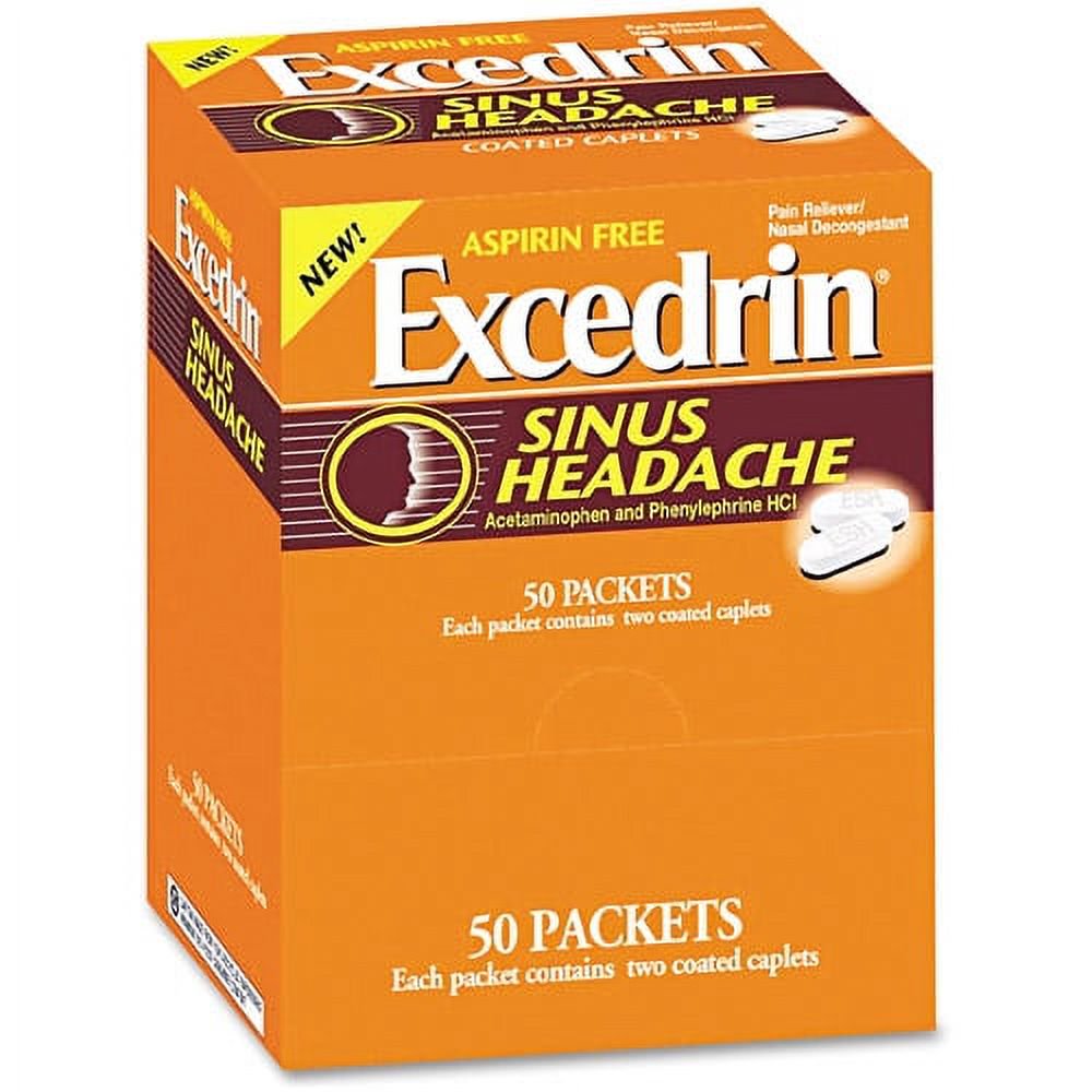 Excedrin - Sinus Headache Caplets, 50 Tw