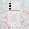 thumbnail image 5 of Long Crossbody Lanyard Clear Case for Samsung Galaxy S23+ Plus with Adjustable Neck Strap, Glitter Sparkly Bling Quicksand Phone Cover Cases for Samsung Galaxy S23 Plus Rose Gold QKG Colorful, 5 of 14