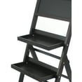 thumbnail image 3 of Benzara Ladder Style Wooden Portable Display Shelf with 3 Storage Levels,Black, 3 of 3