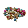 thumbnail image 3 of 50 piezas de perlas de cristal coloridas margarita plana pendientes Oro Sunnimix Pendientes de perlas colgante, 3 of 5