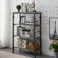 thumbnail image 3 of Geometric Bookcase, 4-Tier Storage Display Unit, Bookcase Storage Organizer, Industrial Style Bookshelf for Living Room, Studying Room, 3 of 10