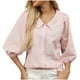 thumbnail image 2 of mfyjkho Tops Para Hacer Ejercicio, Camiseta Informal De Mujer Con Cuello En V, Mangas Abullonadas, Capucha, Rayas, Manga 3/4 Tops Para Hacer Ejercicio L, 2 of 8