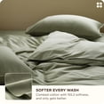 thumbnail image 3 of Juego de funda de edredón Bedsure Cooling King Size, color verde salvia, 3 of 9