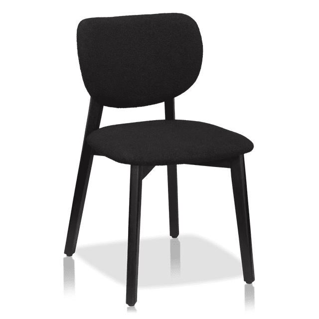 Bouclair Black Fabric and Wood Dining Chair