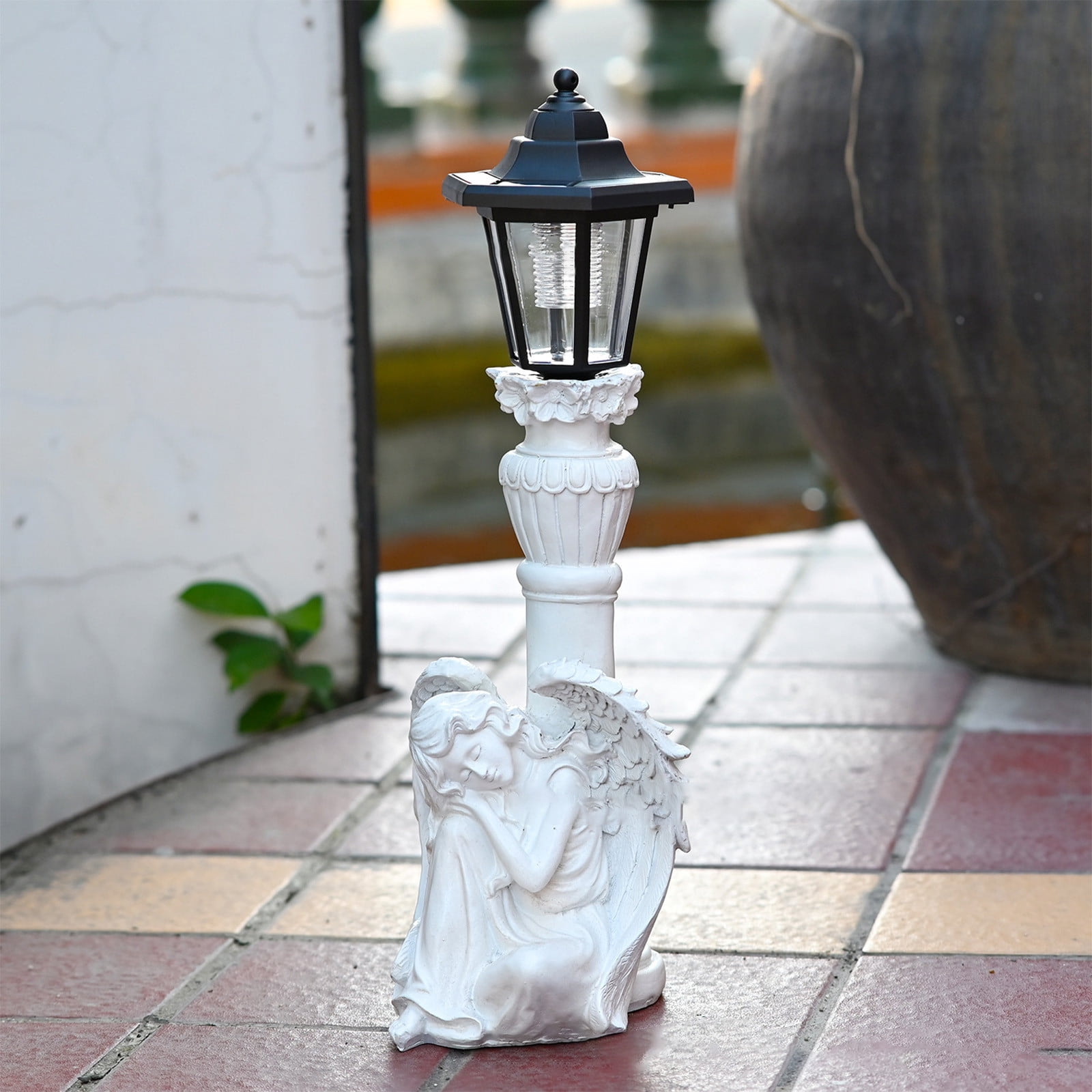 CCMAOLU Solar Garden Angel Statues for Memorial Decor,Perfect for Outside Lawn,Yard,or Patio,Art Sculpture for Balcony and Garden Decor,Thoughtful Gifts for Mom or Women Who Garden.