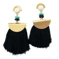 thumbnail image 3 of Pendientes de borla Vintage Yinane con Mini ópalo negro, 3 of 4