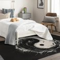 thumbnail image 4 of Tai Chi Rugs for Living Room Bedroom - Black and White Rug 5x8 - Yin and Yang Carpet for Home Decor - Washable Non Slip Patterned Indoor Large Area Rug - Soft & Low Pile (ZJ&280), 4 of 7