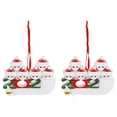 thumbnail image 3 of Adorno colgante de Navidad con nombre personalizado de miembros de la familia, 2 uds., colgante para árbol de Navidad, 6 cabezas, 3 of 14