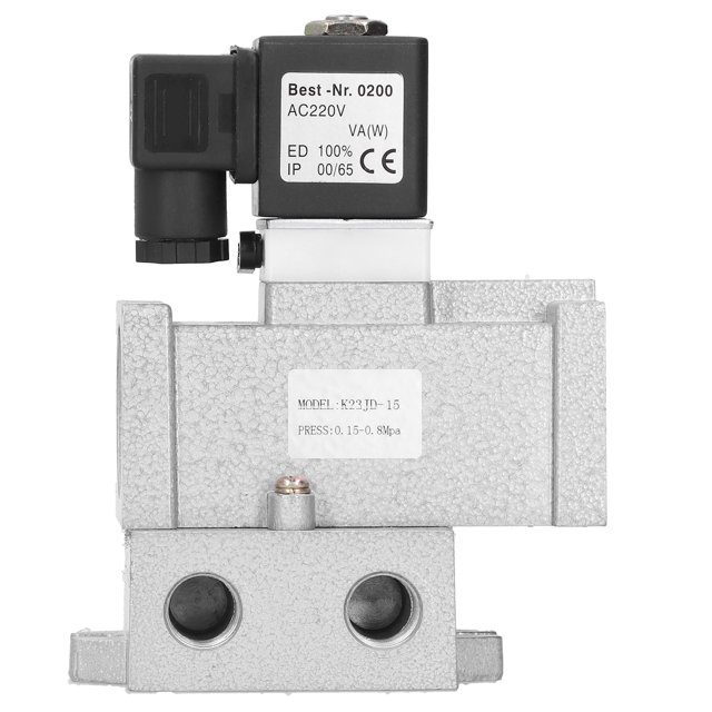 Electroválvula eléctrica G1/2 pulg., corte, 2 posiciones, 3 vías, aleación de aluminio K23JD15 (220 V CA)